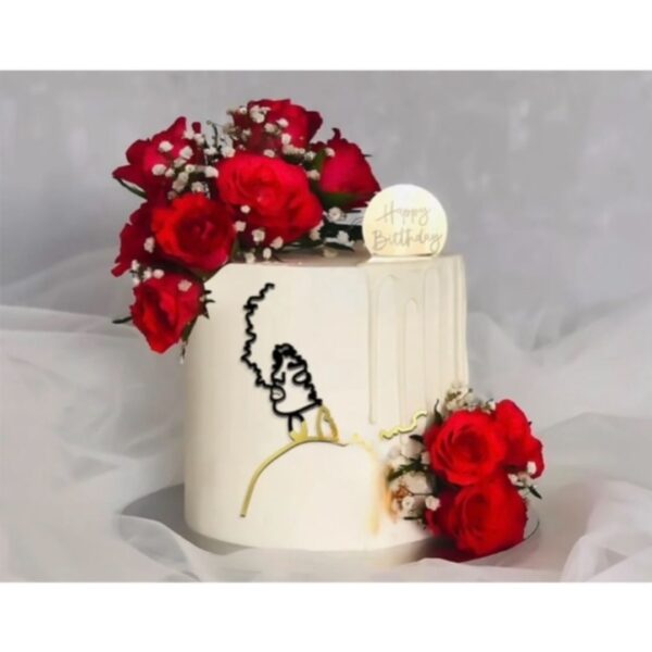 Aclyric Cake Toppers (11) Afro Woman Side Topper