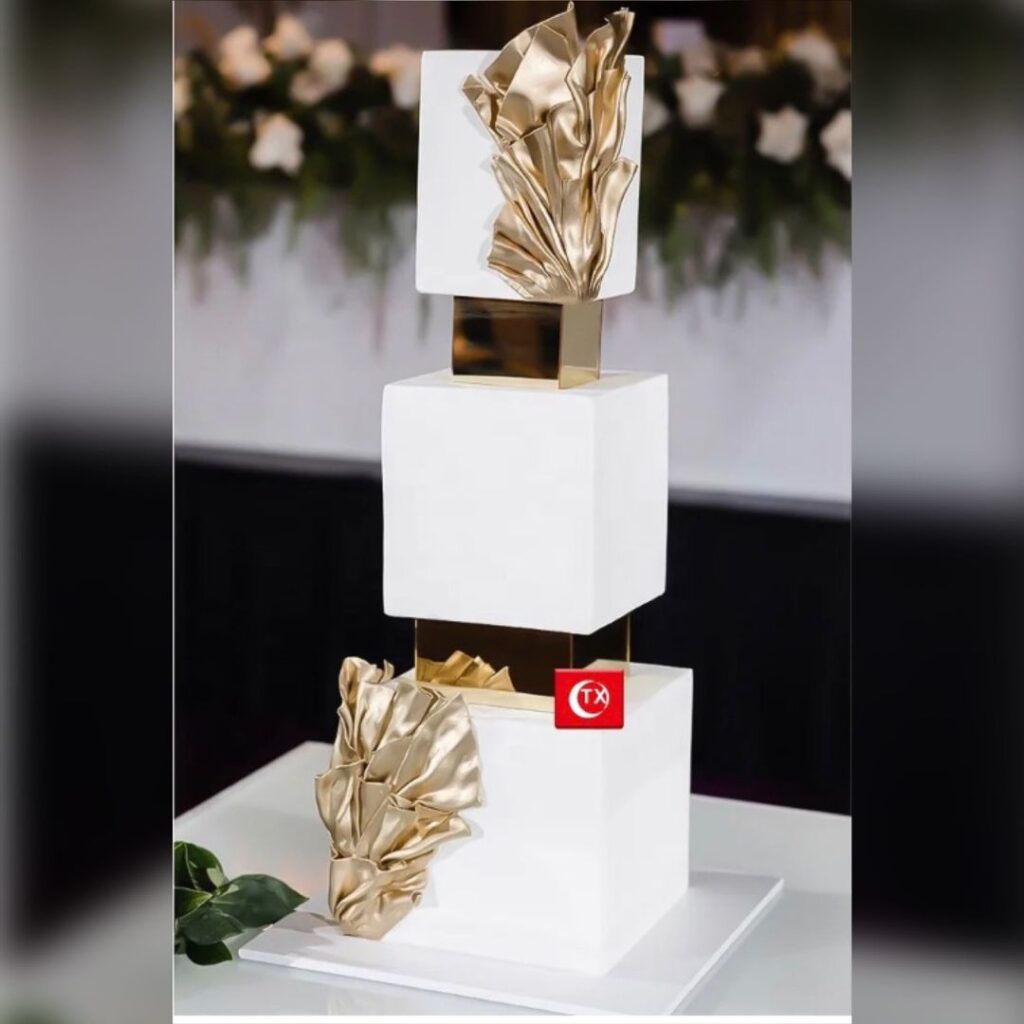 Square Gold Wedding Cake Separators – Gemsuave Baking Accessories