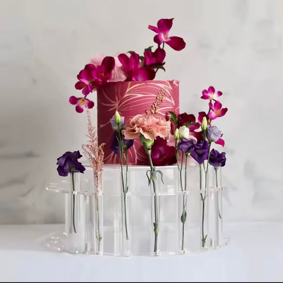 12 Inch Floral Cake Crown Stand Table – Gemsuave Baking Accessories