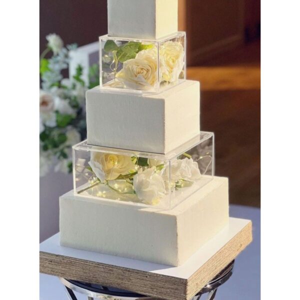 Baking Display Racks and Stands (9) Clear Square Acrylic Cake Separator