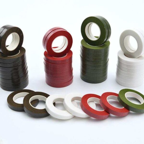 Green, Brown and White Floral Tape