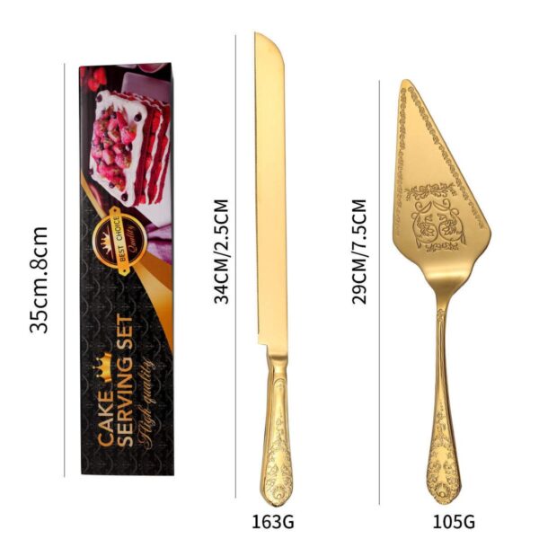 Gold Wedding Cake Serving Set