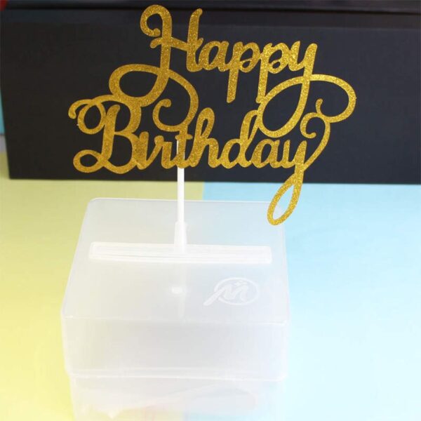 Surprise Cake Box with Happy Birthday Topper