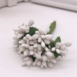 12pcs White Mulberry Flower Stamens