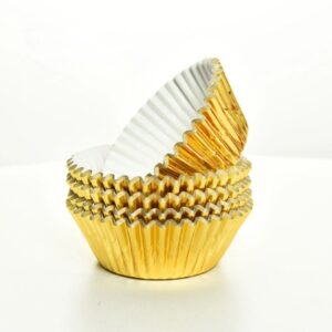 100pcs Gold Grease Proof Muffin Cases