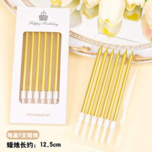 6pcs Gold Candle Set