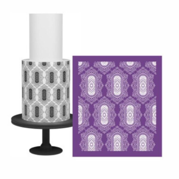 Floral Puzzle Cake Mesh Stencil