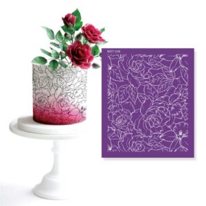 Rose Flower Mesh Cake Stencil