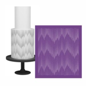 Shimmer Wavy Pattern Mesh Cake Stencil