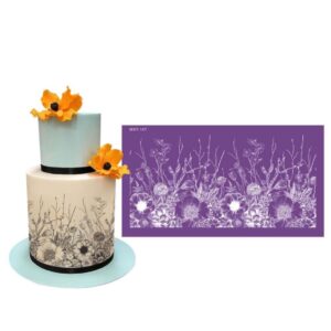 Tulip Flower Cake Mesh Stencil