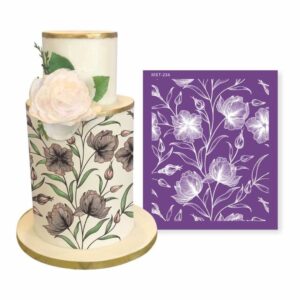 Flower Design Cake Mesh Stencil