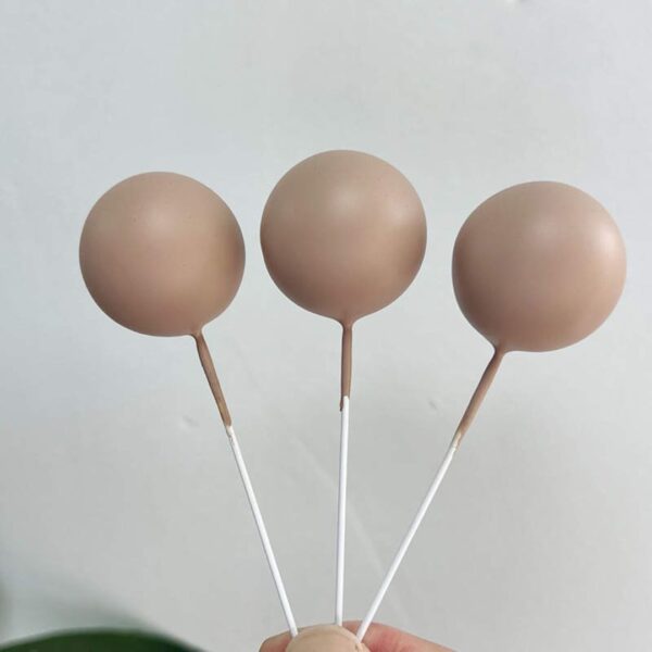 Oat Nude Styrofoam Sphere Cake Topper