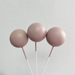 Taupe Nude Styrofoam Sphere Cake Topper