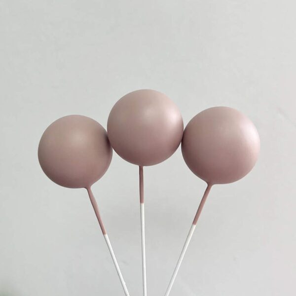 Taupe Nude Styrofoam Sphere Cake Topper