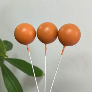 Burnt Orange Styrofoam Sphere Cake Topper