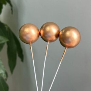 Gold Styrofoam Sphere Cake Topper