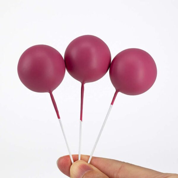 Hot Pink Styrofoam Sphere Cake Topper