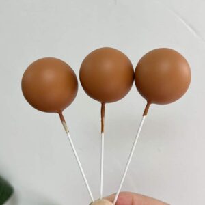 Light Brown Styrofoam Sphere Cake Topper