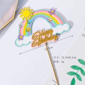 Happy Birthday Rainbow Topper