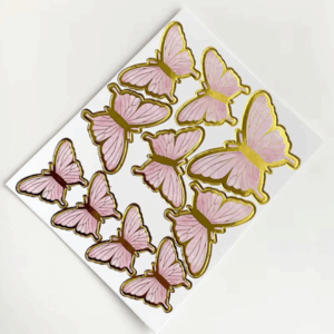 10 Pcs Set Pink Butterfly Cake Topper