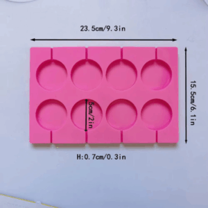 8 Capacity Large Silicone Lollipop Mold
