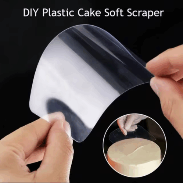 5pcs Set Transparent Cake Soft Scraper