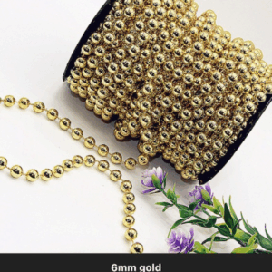 Gold  Pearl Ribbon 6MM