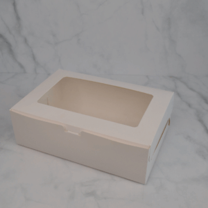 White Dessert Treat Box With Window