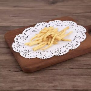 50 Pcs Oval White Disposable Paper Mat