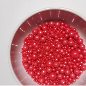 Red Mixed Sugar Sprinkles Pearls