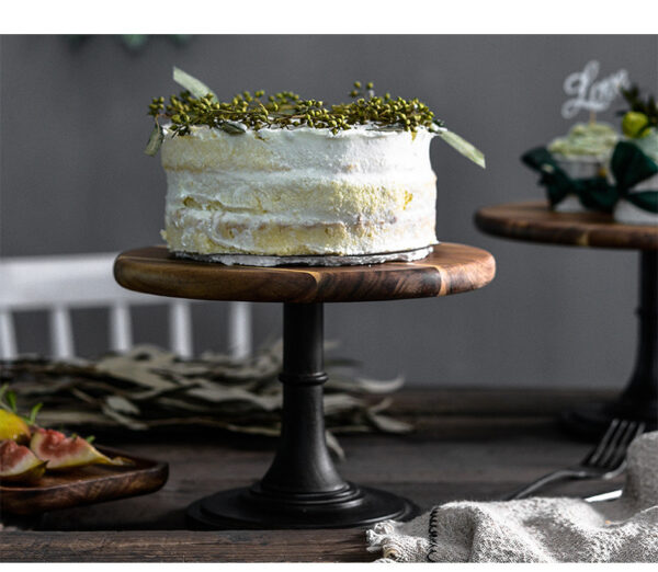 12 Inch Wooden Round Cake Stand